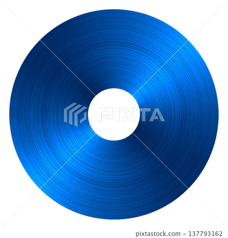 藍色金屬質感圓盤材料 137793162