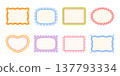 Set of colorful decorative frames in different whimsical shapes 137793334