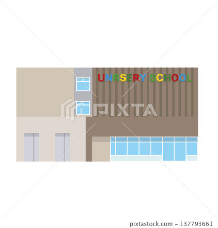 幼兒園建築示意圖 137793661