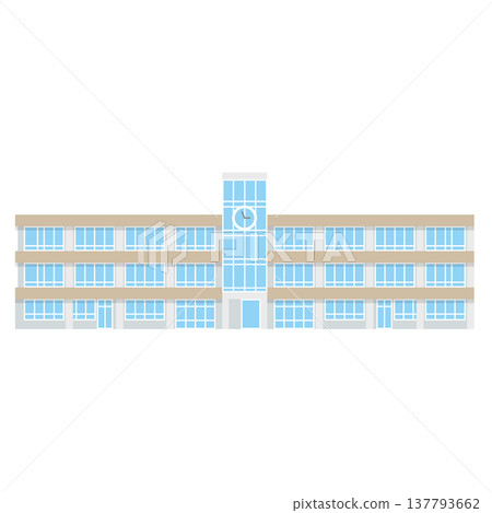 Illustrations of middle and high school buildings Illustrations of middle and high school buildings 137793662