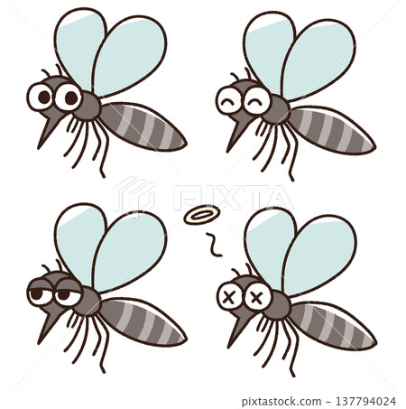 Mosquito illustration set Mosquito illustration set 137794024