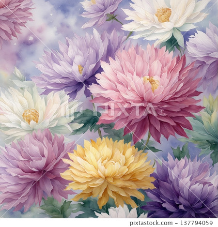 watercolor illustration of yellow dandelion flower 137794059