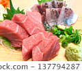 Fatty fatty tuna and horse mackerel sashimi Fatty fatty tuna and horse mackerel sashimi 137794287