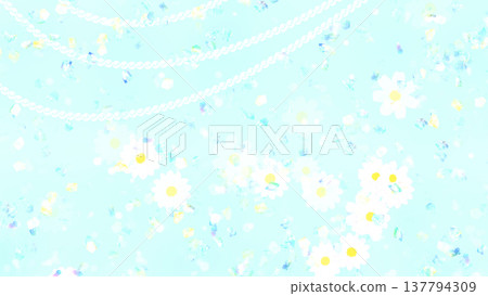花珠淺藍色背景 137794309