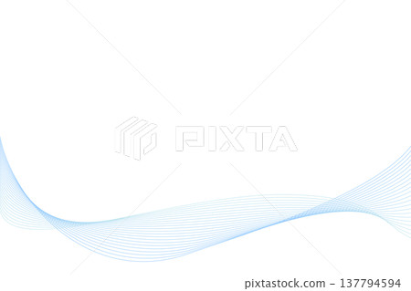簡單的藍色曲線波浪背景。 簡單的藍色曲線波浪背景。 137794594