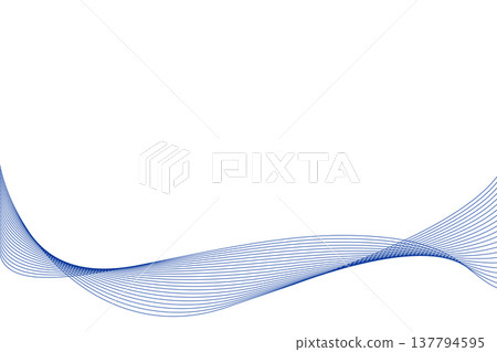 海軍藍的簡約曲線波浪背景。 137794595