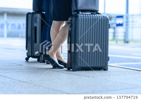 Luggage and footwear at the airport ■Filming assistance provided by: Kansai International Airport (KIX) Luggage and footwear at the airport ■Filming assistance provided by: Kansai International Airport (KIX) 137794719