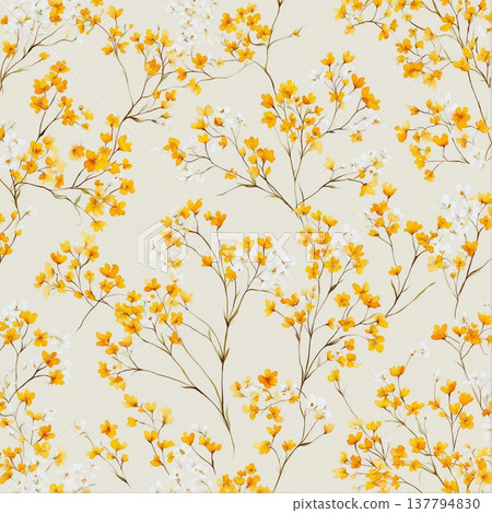 yellow flowers on the white background yellow flowers on the white background 137794830