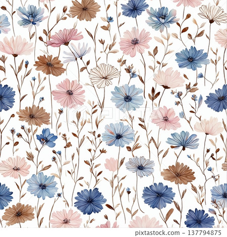 yellow flowers on the white background 137794875