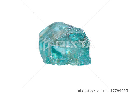 Heat treated blue zircon crystal 137794995