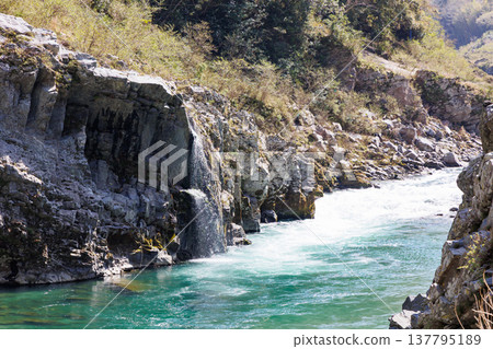 春天的大步峽、小步峽和吉野川 春天的大步峽、小步峽和吉野川 137795189