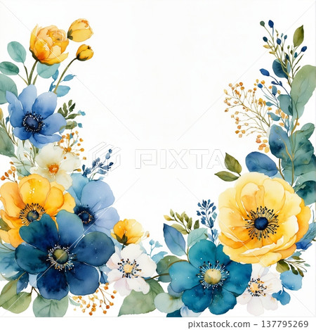 watercolor seamless pattern with wild flowers watercolor seamless pattern with wild flowers 137795269