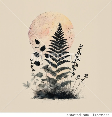 background with fir trees 137795366