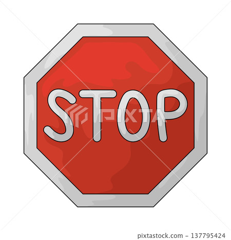 Illustration of Stop Sign 137795424
