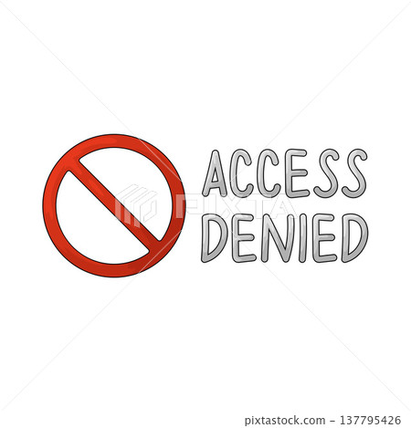 Illustration of access denied 137795426