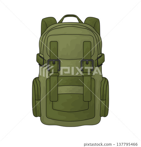 Illustration of Tactical Backpack 137795466