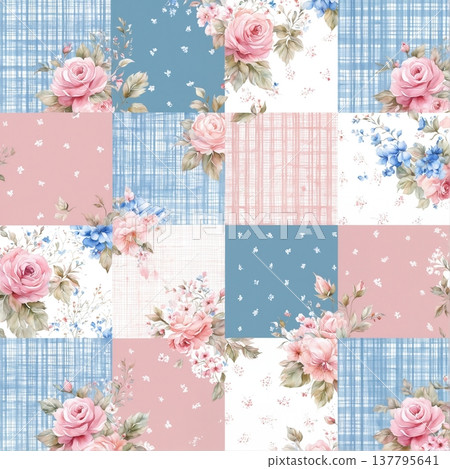 round frame with flowers 137795641