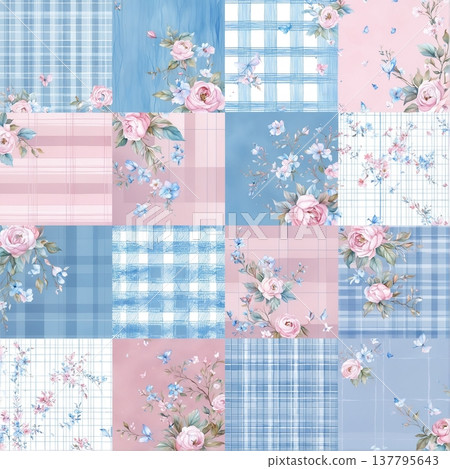 round frame with flowers 137795643