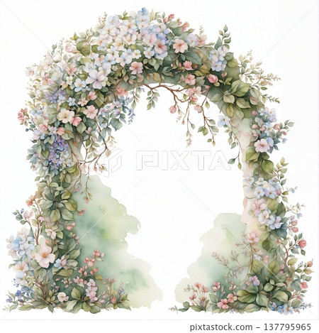 vintage invitation card with ornate elegant retro abstract flora 137795965