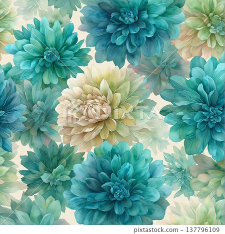 seamless pattern with flowers watercolor seamless pattern with flowers watercolor 137796109