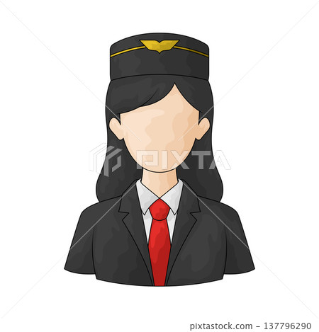 Illustration of Flight Attendant Illustration of Flight Attendant 137796290
