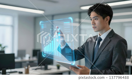 接觸發光數據網路的商界人士 137796488