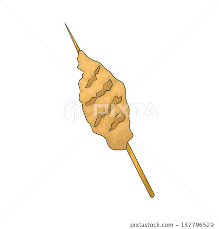 Illustration of Chicken Kebab 137796529