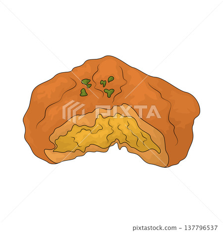 Illustration of chicken nugget Illustration of chicken nugget 137796537