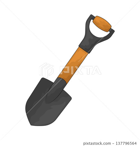 Illustration of shovel 137796564