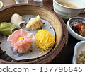 Dim sum and dim sum lunch served in a steamer basket 137796645
