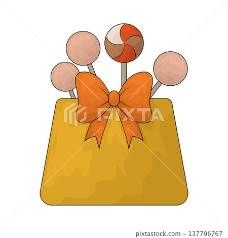 Illustration of Candy Gift Bag Illustration of Candy Gift Bag 137796767