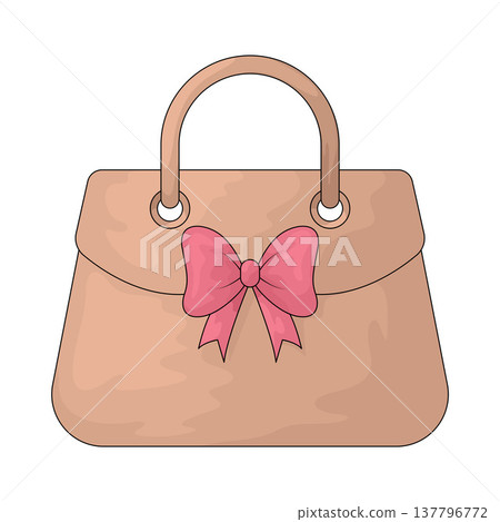 Illustration of Designer Handbag Gift Illustration of Designer Handbag Gift 137796772