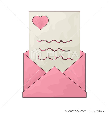 Illustration of Love Letter Illustration of Love Letter 137796779
