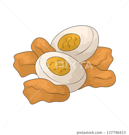 Illustration of Chicken and Eggs Illustration of Chicken and Eggs 137796815