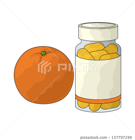 Illustration of Vitamin C 137797299