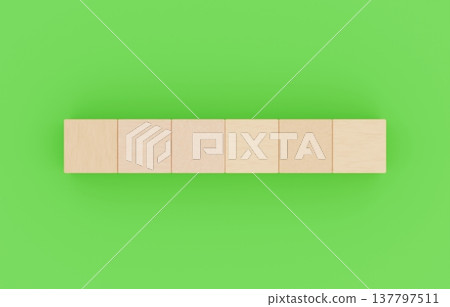 背景材料：積木，6塊，綠色 137797511