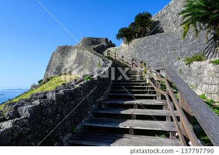 Katsuren Castle Ruins: An ancient castle of the Ryukyu Kingdom. Katsuren Castle Ruins: An ancient castle of the Ryukyu Kingdom. 137797790