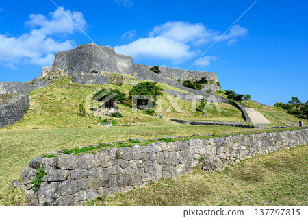 Katsuren Castle Ruins: An ancient castle of the Ryukyu Kingdom. Katsuren Castle Ruins: An ancient castle of the Ryukyu Kingdom. 137797815