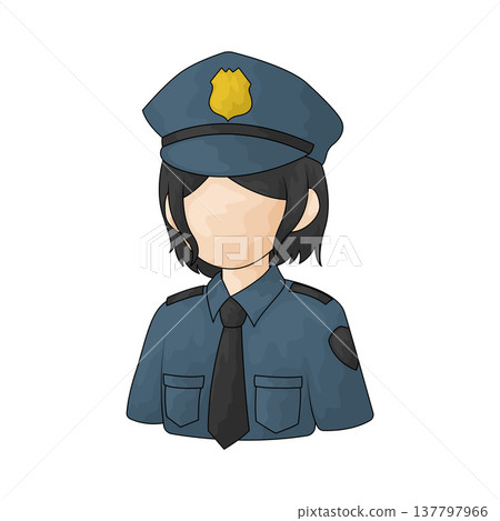 Illustration of Police woman Illustration of Police woman 137797966