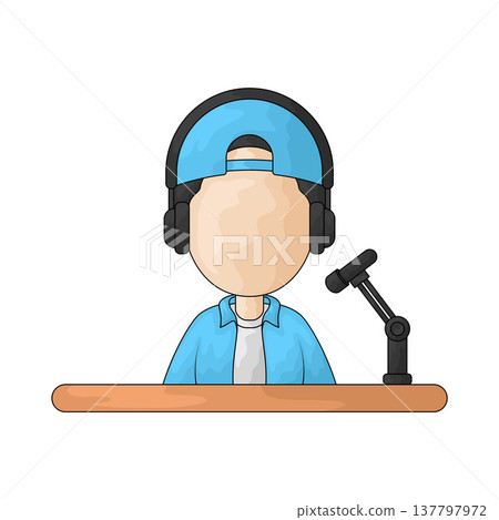 Illustration of Podcaster 137797972