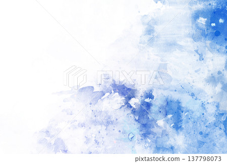 Background material_watercolor texture_blue 137798073