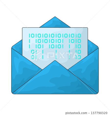 Illustration of email binary code 137798320