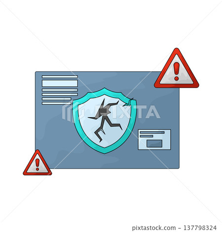 Illustration of Hack Alert Illustration of Hack Alert 137798324