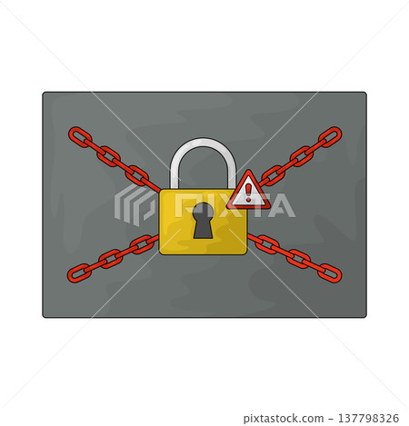 Illustration of Ransomware Alert 137798326