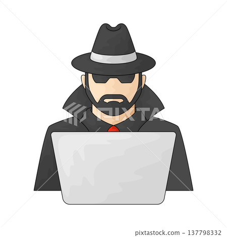 Illustration of hacker Illustration of hacker 137798332