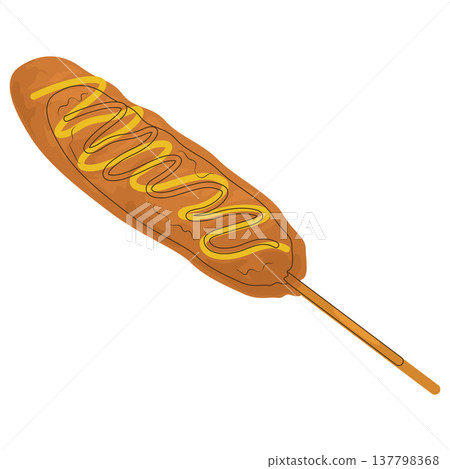 Illustration of Corn Dog Illustration of Corn Dog 137798368