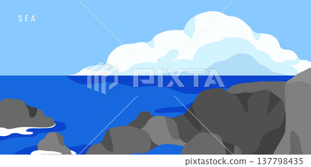 Rocky beach summer landscape 137798435