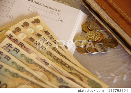 家庭預算、家庭財務、金錢、儲蓄、錢包 家庭預算、家庭財務、金錢、儲蓄、錢包 137798594