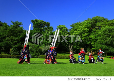 Iwate Prefecture Folk Performing Arts Performance: Onikenmai Iwate Prefecture Folk Performing Arts Performance: Onikenmai 137798705