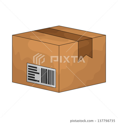 Illustration of delivery label barcode 137798735